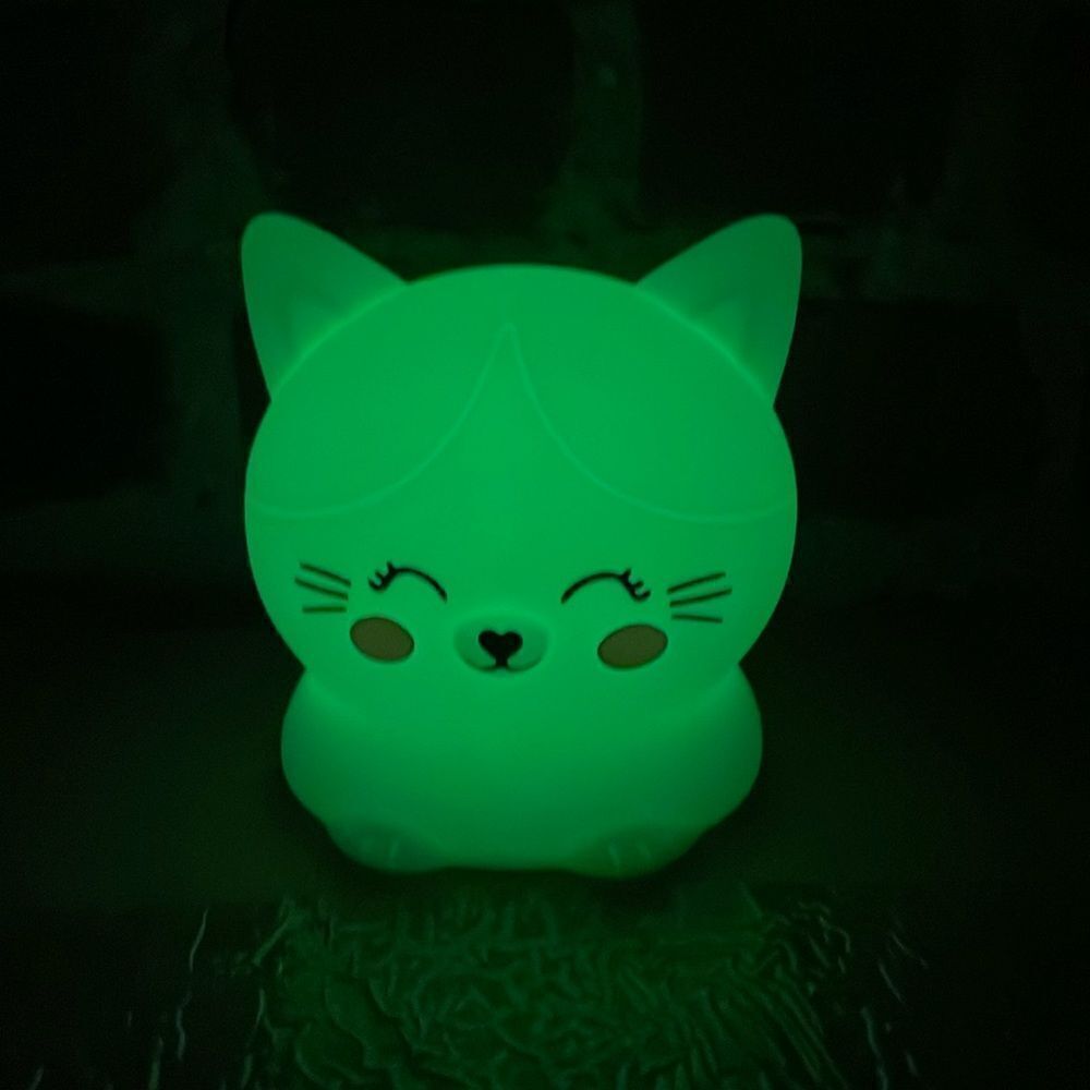 New Eccolo Ambient light mini lamp soft squishy white cute kitty